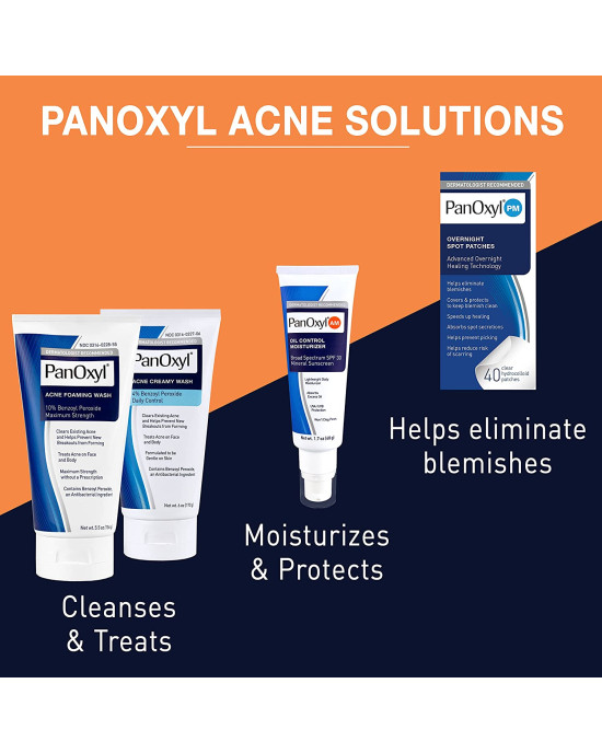 PanOxyl Acne Creamy Wash Benzoyl Peroxide 4% Daily Control