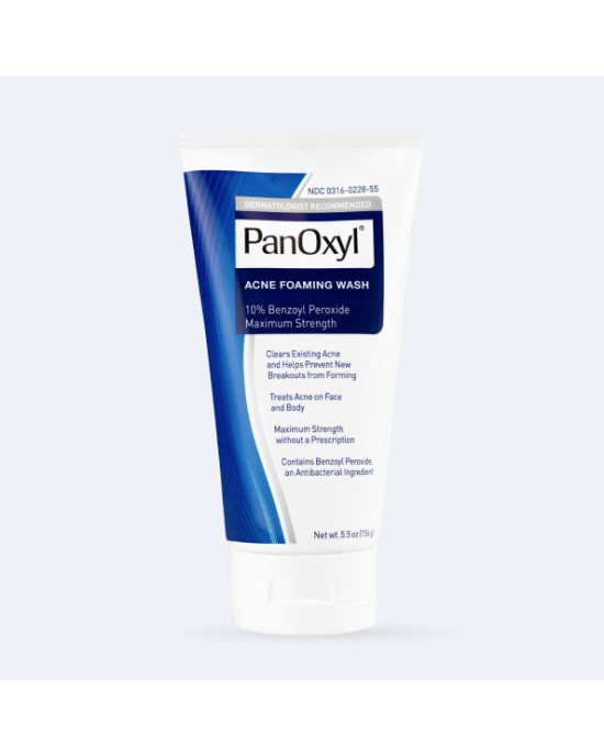 PanOxyl Acne Foaming Wash Benzoyl Peroxide 10% Maximum Strength